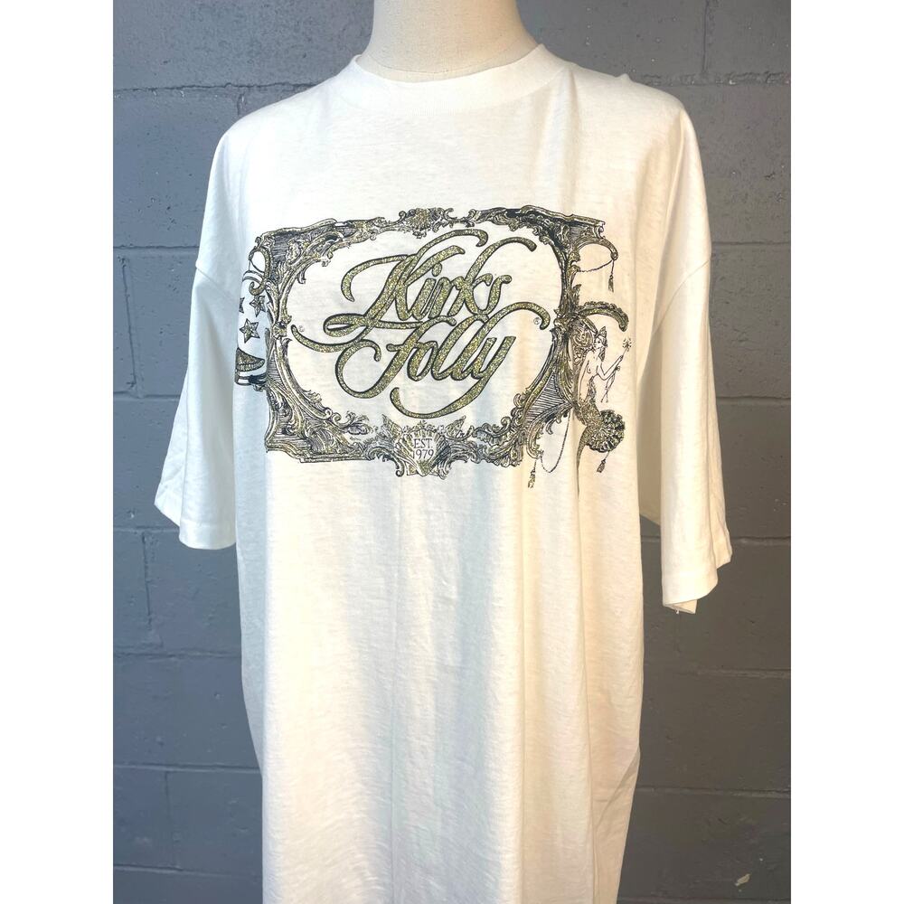 Vintage 90s Single Stitch Diamond Dust T-shirt Mermaid Moon Glitter Kirks Folly